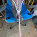 Young girls lacrosse stick