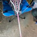 Young girls lacrosse stick