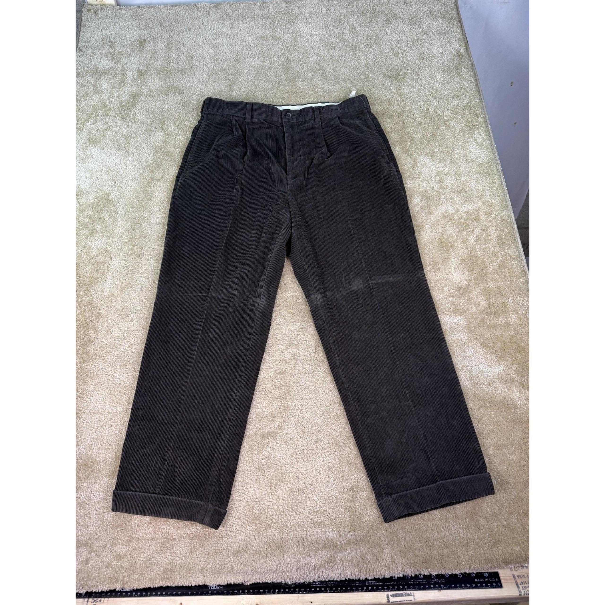 Brooks Brothers Corduroy Pants Mens 38X 30 Brown "346" Straight Fit B756