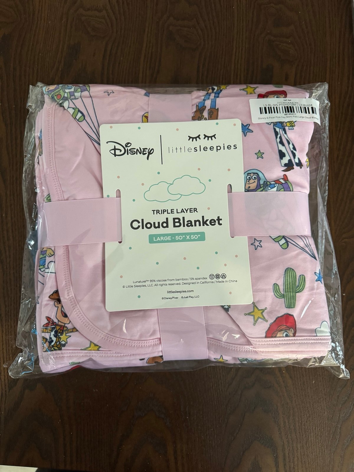 Little Sleepies Pink Toy Story Pals Cloud Blanket