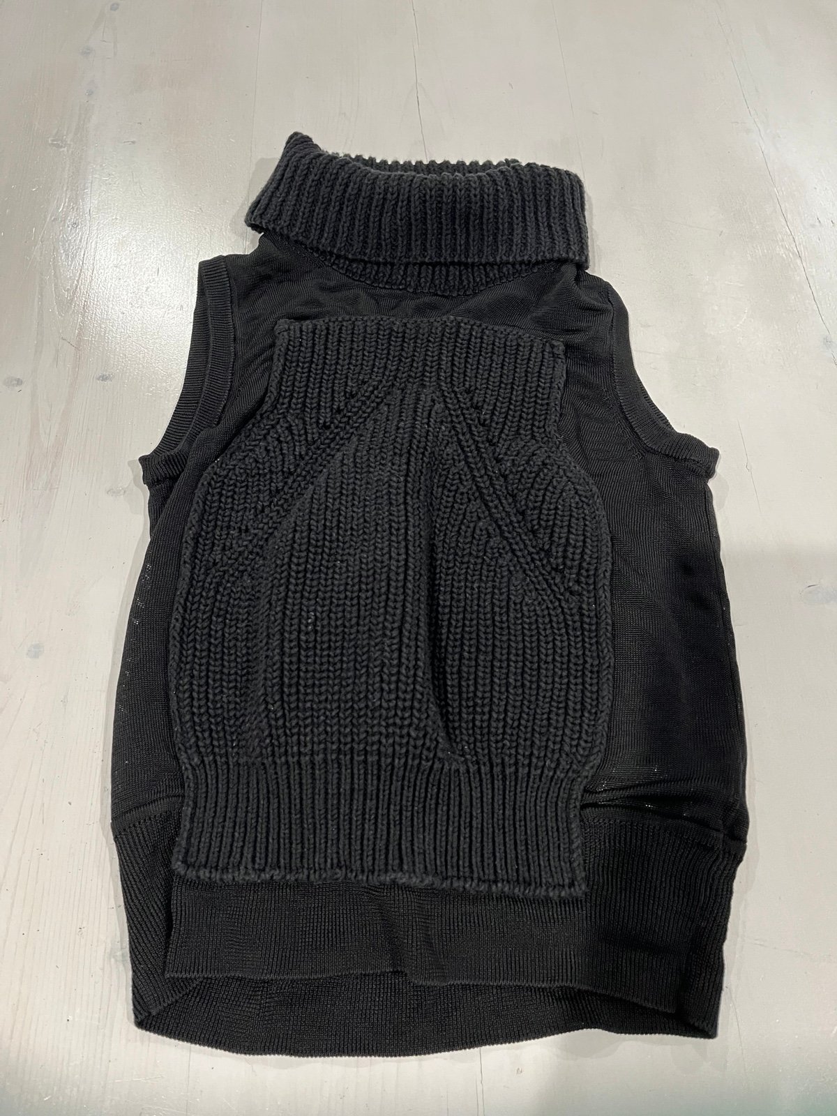 1 State Women's Black Sleeveless Turtle Neck Pullover Knit Sweater Size X Small