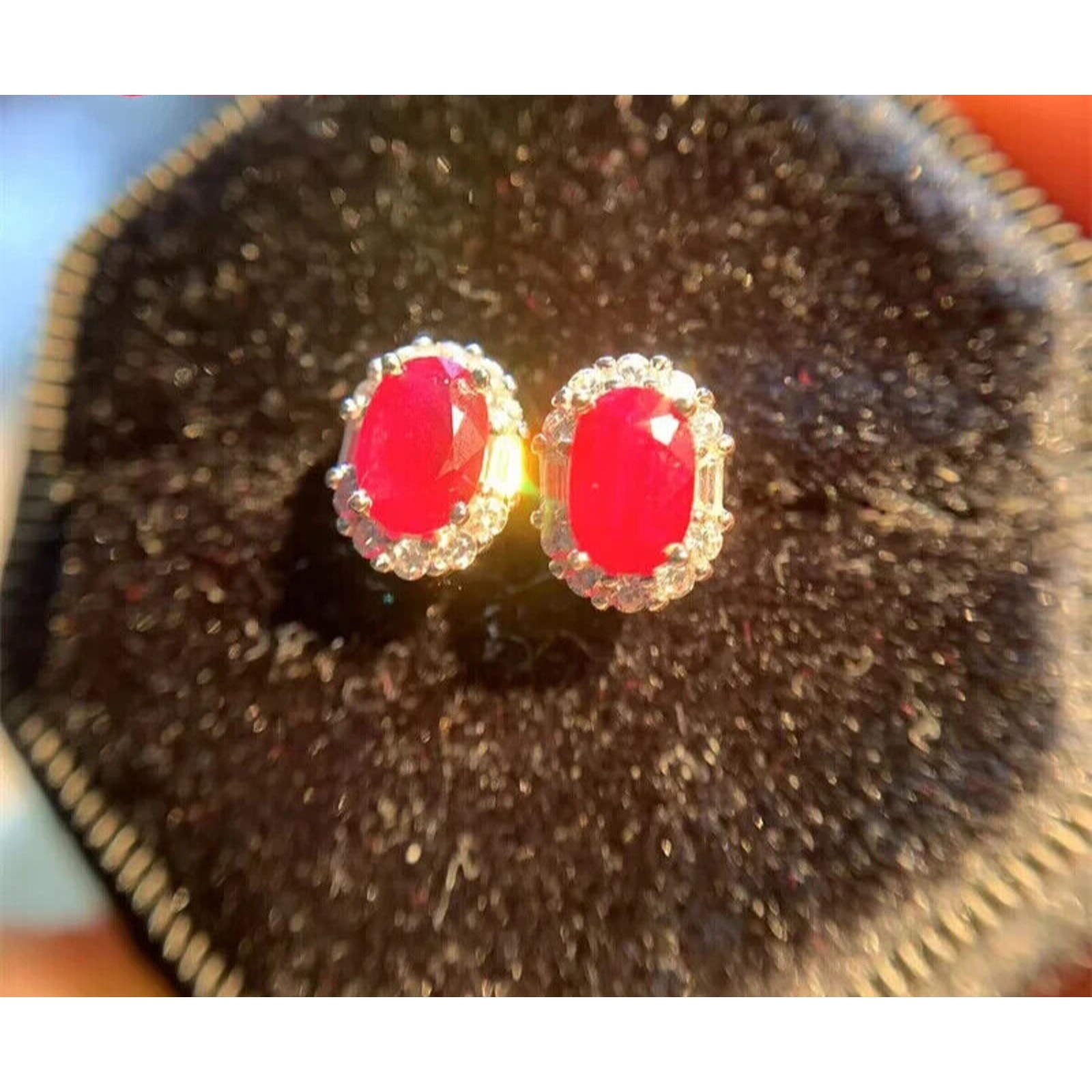 Ruby Earrings, Womens Stud Earrings, Genuine Ruby January Birthstone Earrings