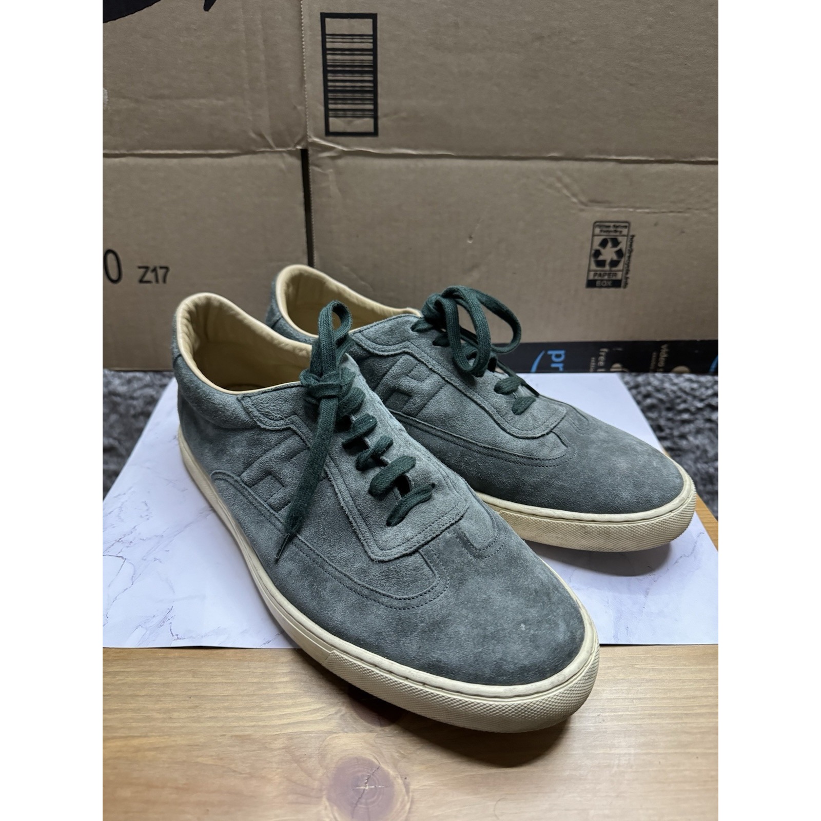 Hermes Low Top SUEDE TRAINER - Size 45 EU 11.5