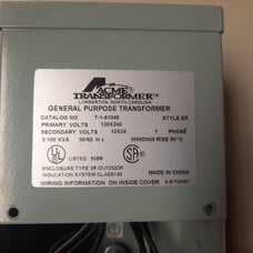 Acme 120/240 to 12/24 outdoor rated 100VA transformer