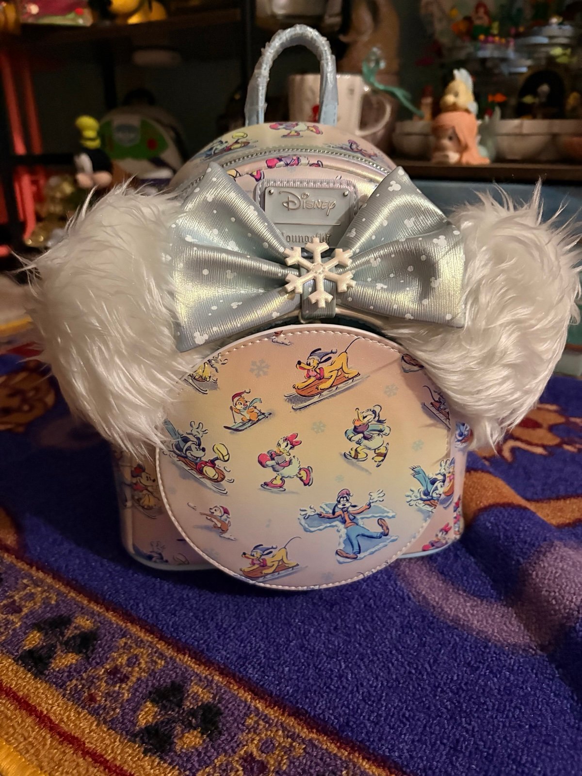 Loungefly Disney Mickey & Friends Winter Wonderland Mini Backpack With Ears