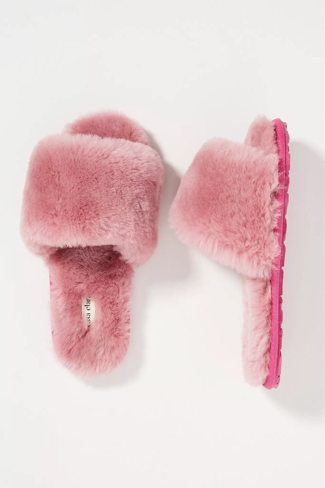Casa Clara Frankie Fluffy Pink Slipper