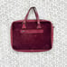Vintage 50s-60s Lord + Taylor Maroon Italian Leather Flat Tote / Attache Case