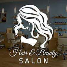 Hair and beauty salon storefront decal