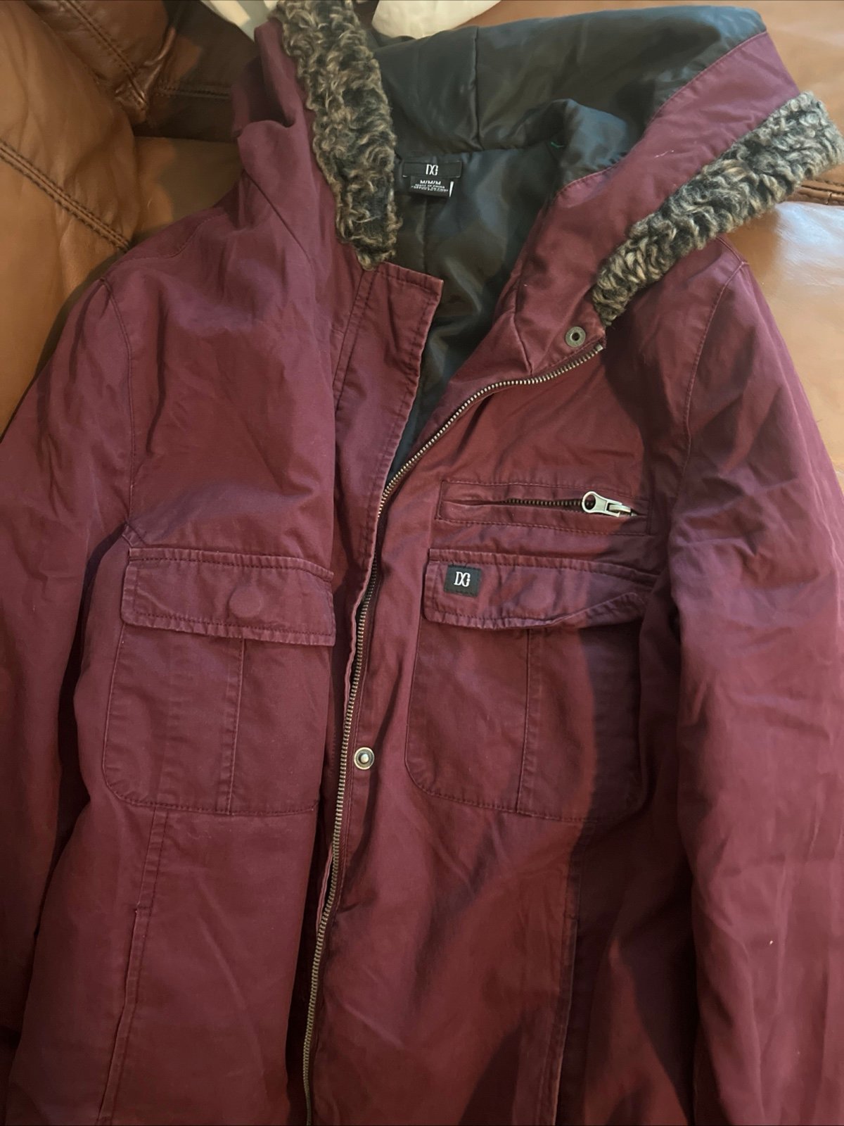 Medium maroon woman’s dc jacket