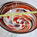 Bird's Nest Hand Blown Glass/Central Large Tall Bowl