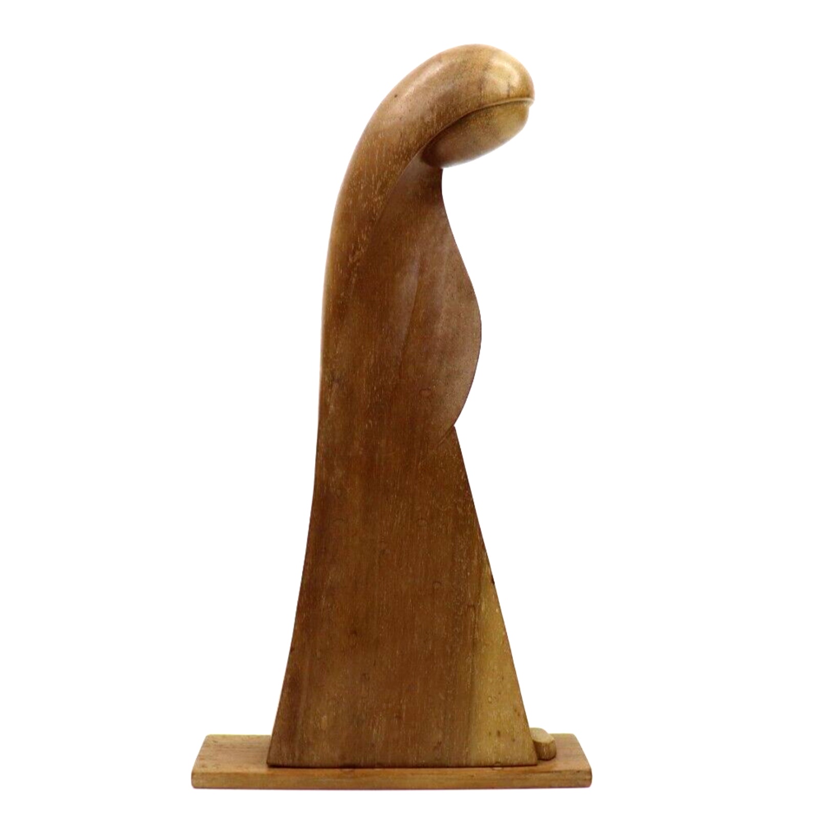 Vintage MCM Mid Centry Modern 12.5 Wooden Mary Figure (Estimated 1960's)