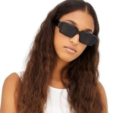 New RetroSuperFuture ASTRO BLACK XL9 Sunglasses - Black Frame, Grey Lenses