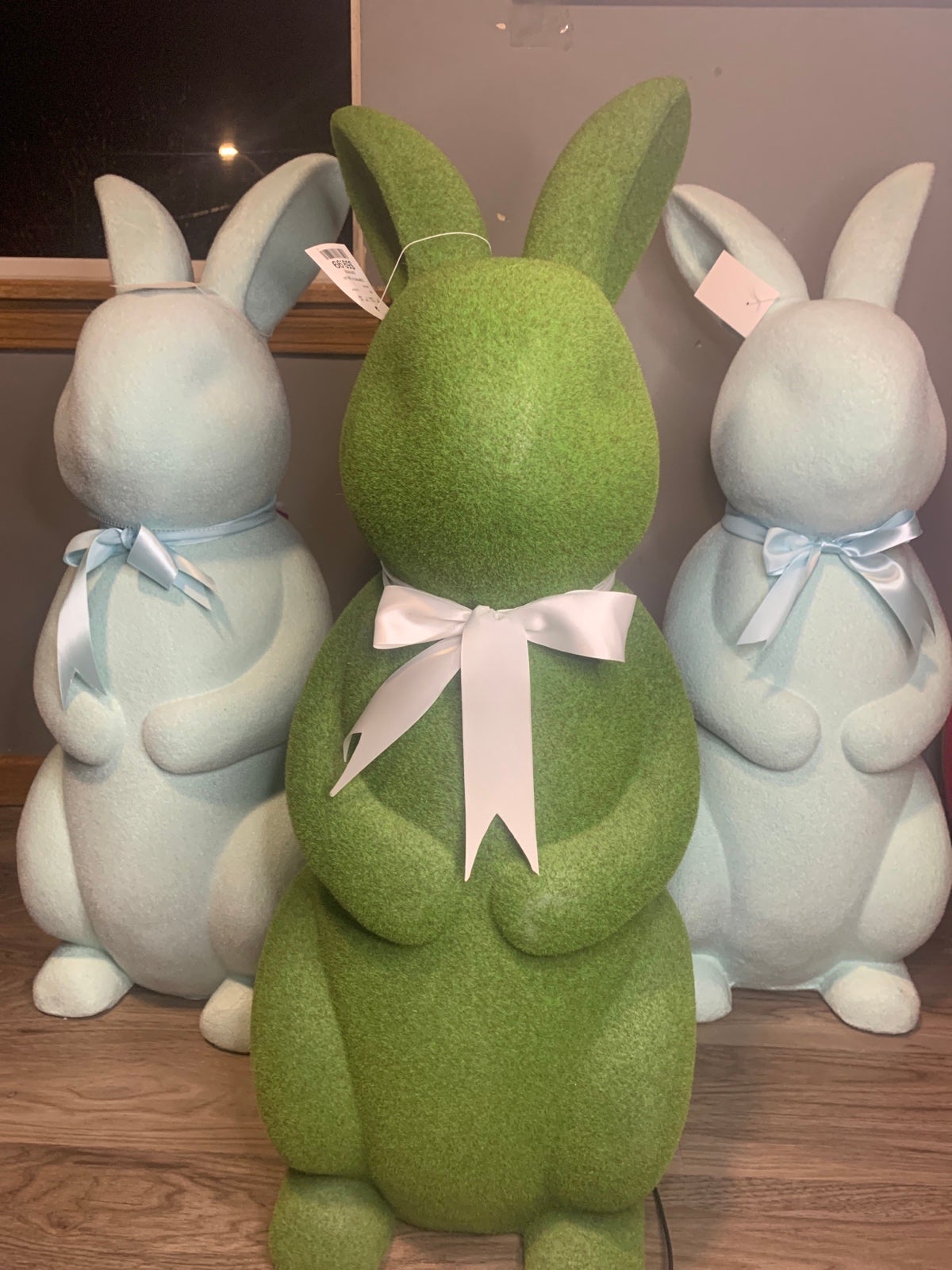 Giant Easter flocked bunny 30”