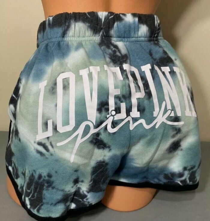 Victoria’s Secret PINK Varsity Shorts multi color tie dye