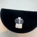 10k White Gold 1 ctw Blue Sapphire and .10 ctw Diamond Belt Style Ring - Size 6
