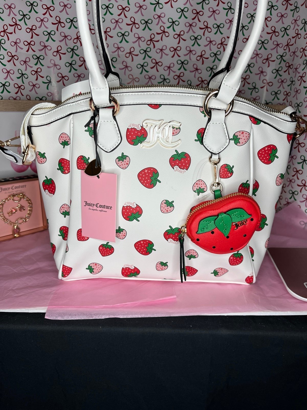 Juicy Couture strawberry tote Bag, Viral