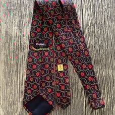 Chanel Silk Tie CC Chain Logo
