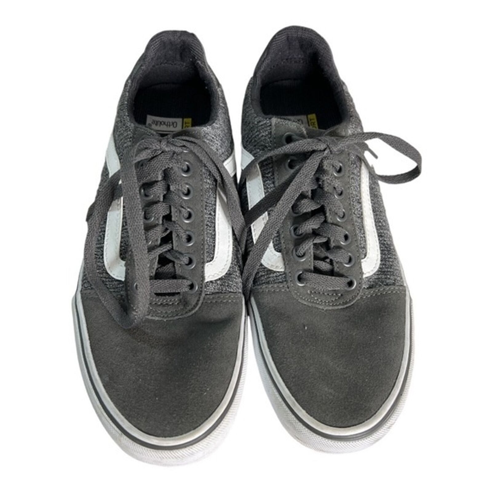 Vans Old Skool Gray White Ortholite Deluxe Comfort Low Top Skateboarding Men's 8
