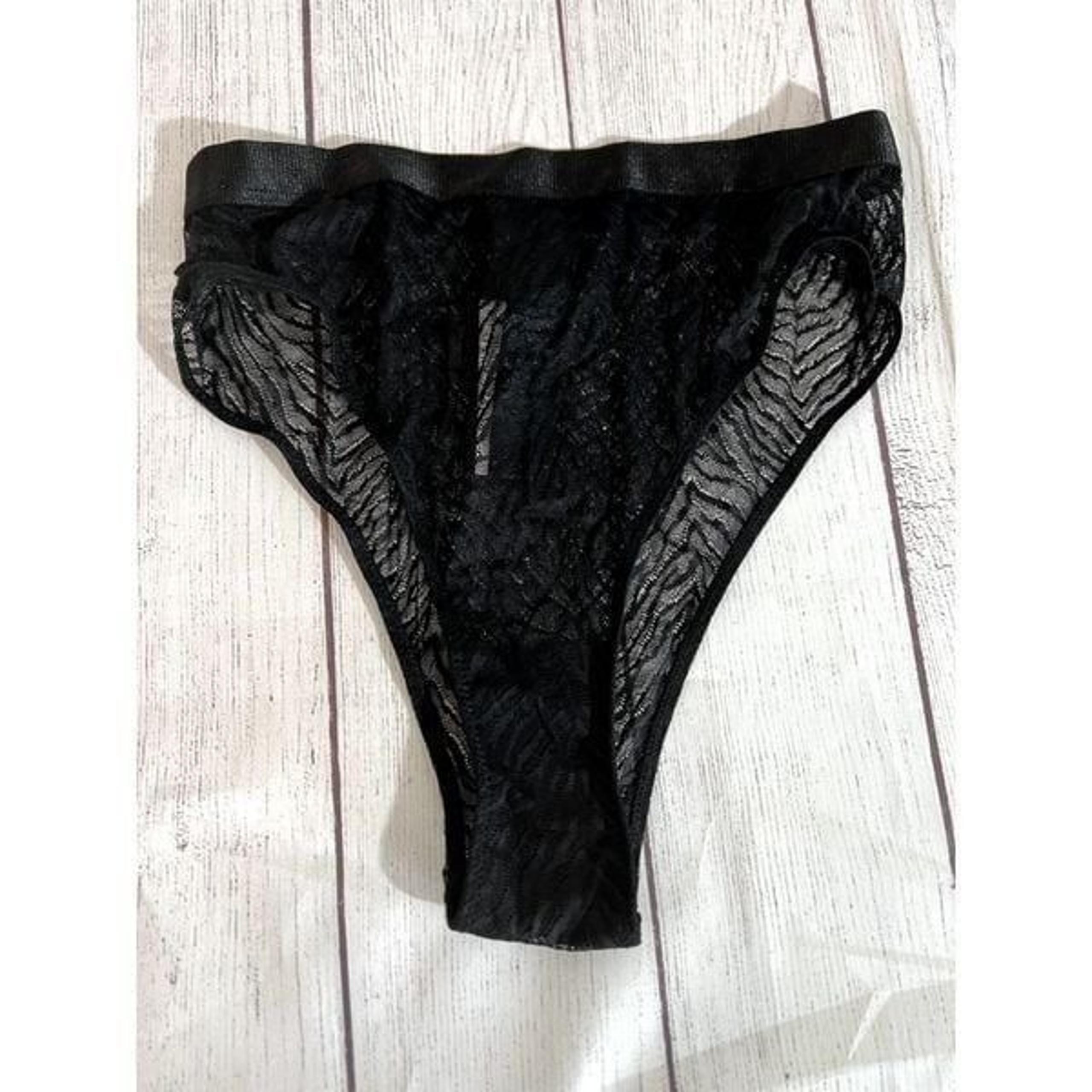 TopShop HIgh Waisted Women s Black Lace Panties Size 4