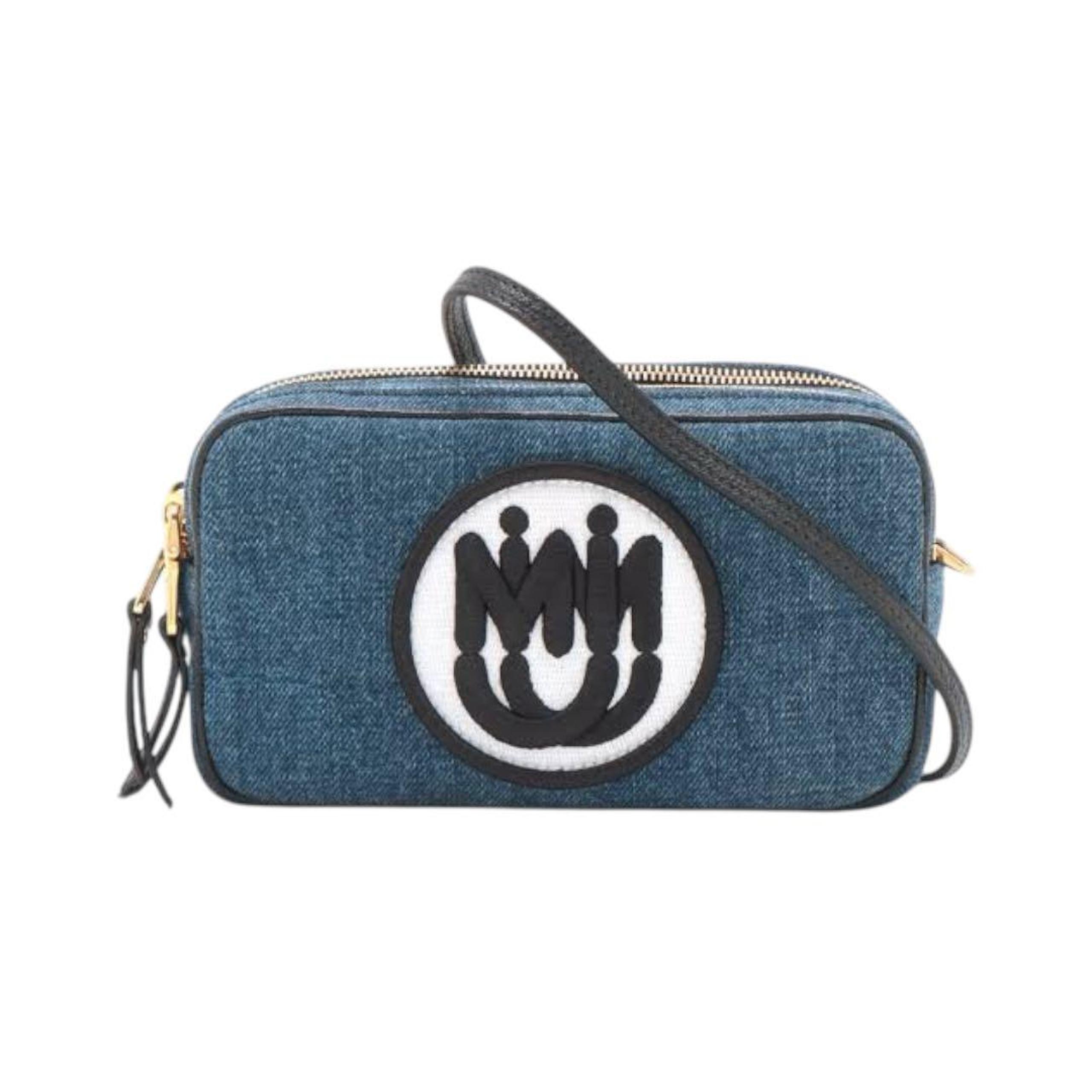 《Excellent Condition》miumiu Miu Miu MM Paris Denim Shoulder Bag