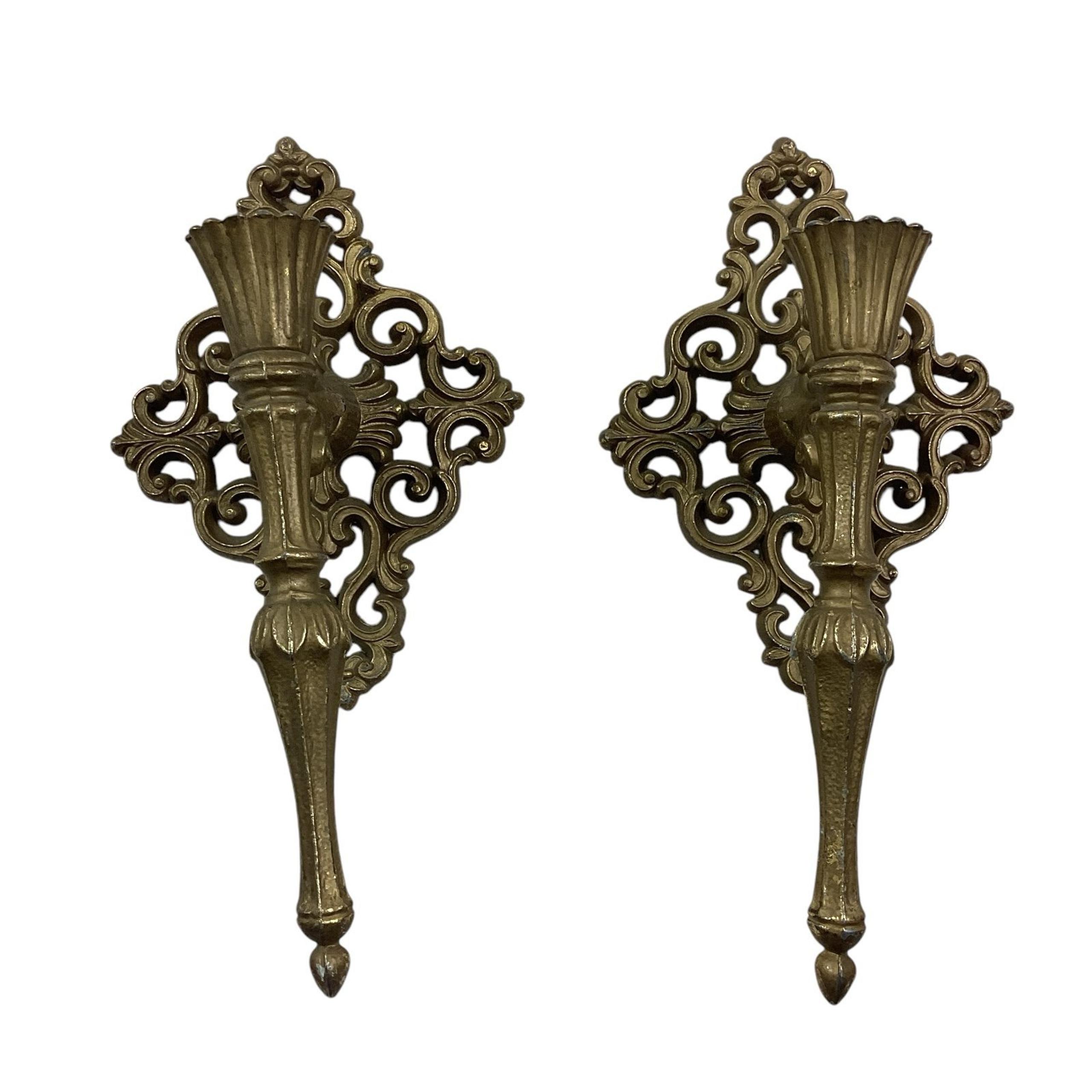 Vintage 1960s candlestick holder set