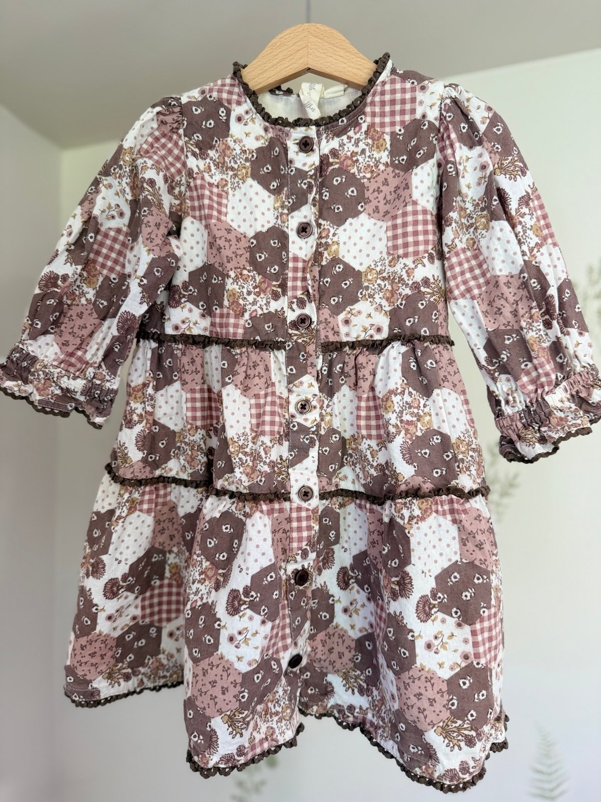 Little cotton clothes Esme patchwork dress