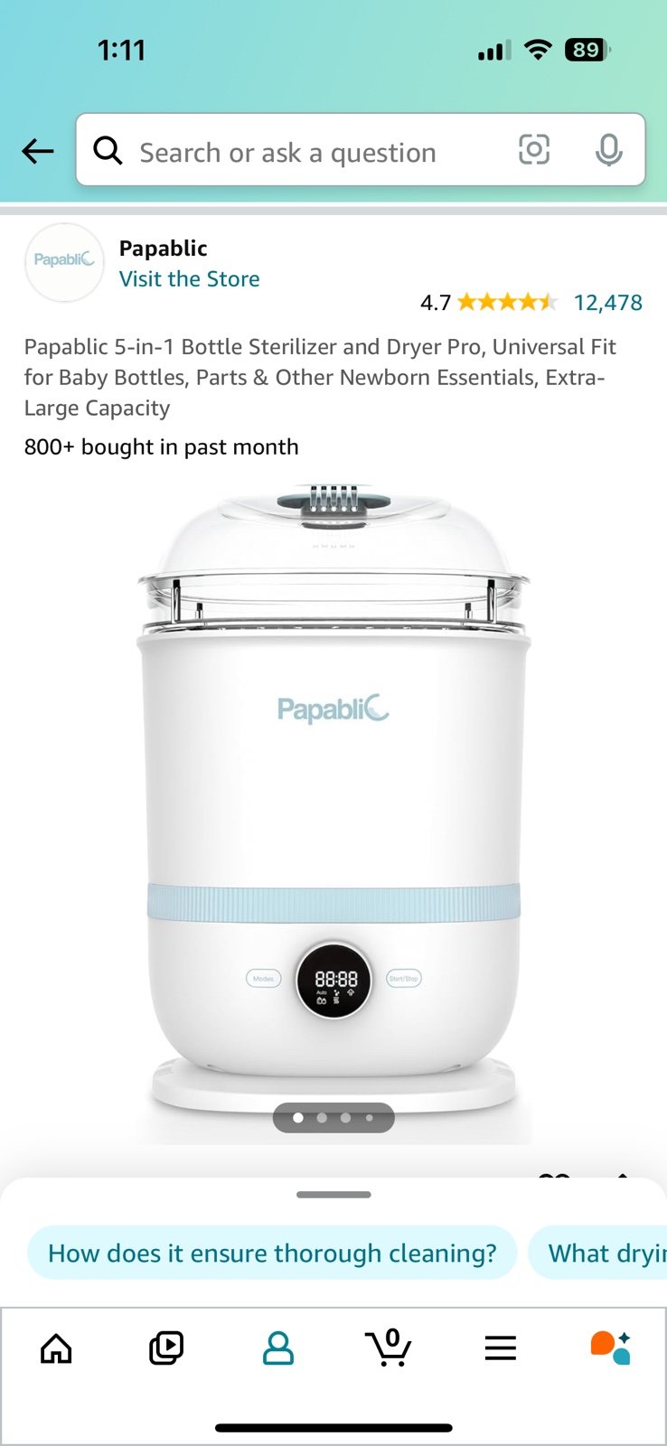 Baby Bottle Sterilizer