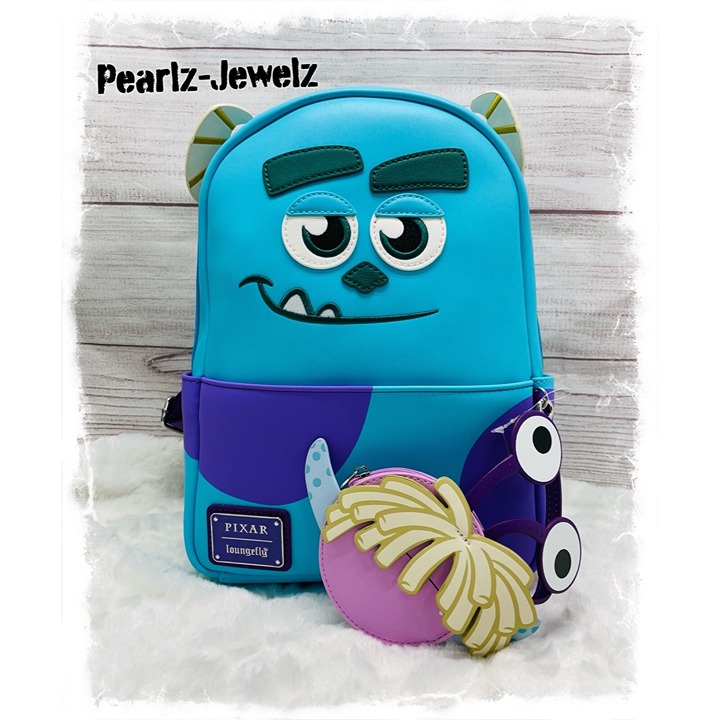 Loungefly Disney Pixar Monsters Inc Sulley Figural Mini Backpack Boo Coin Purse