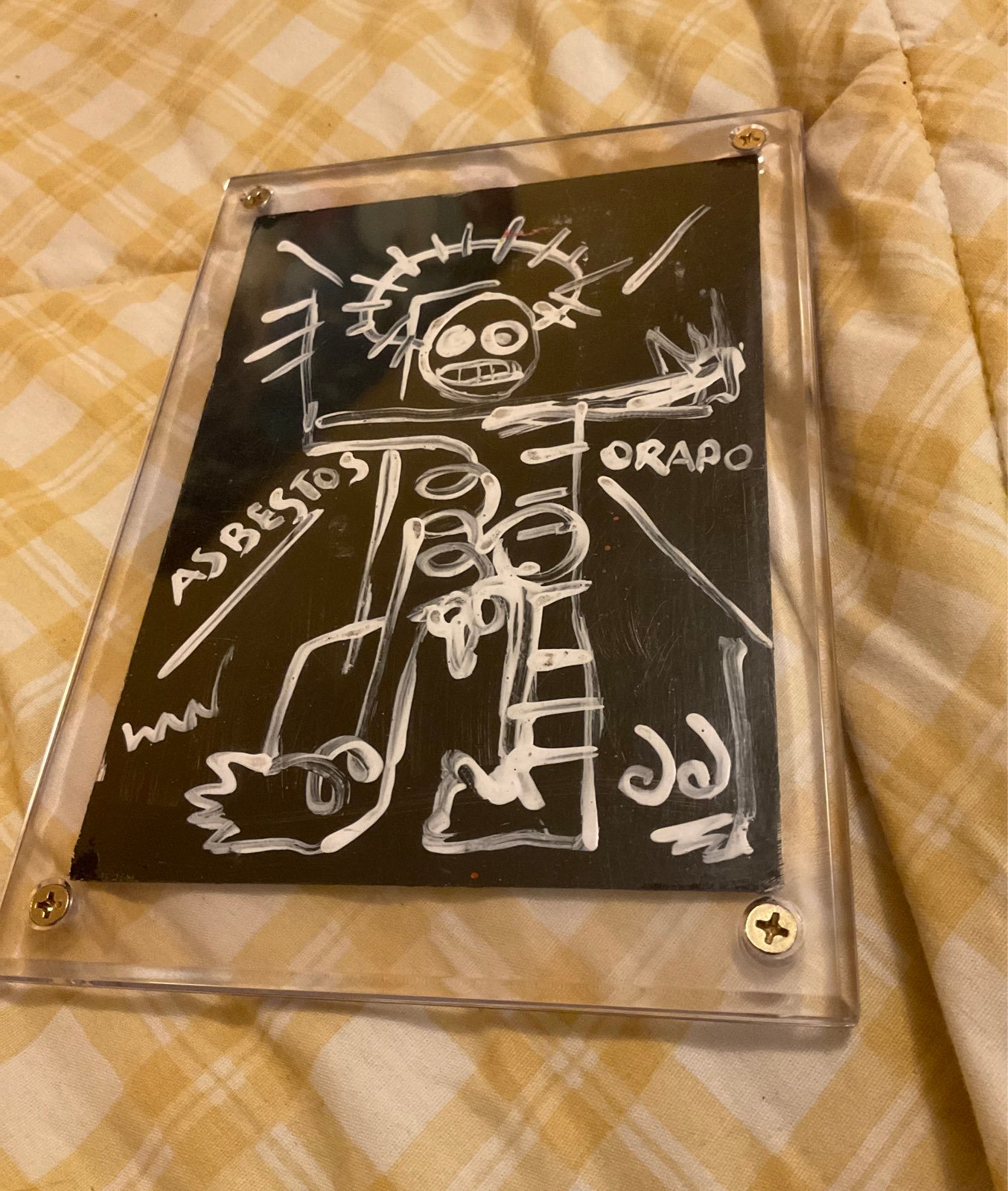 Basquiat Oil Stick On Postcard W/ CERTIF