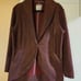 Anthropologie Lilka Woman's Burgundy Maroon Jacket Snap Front Size Medium