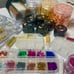 Full Nail Decorations 3D Charms Set +Stickers Collection + Spider Gel + Gold Fo