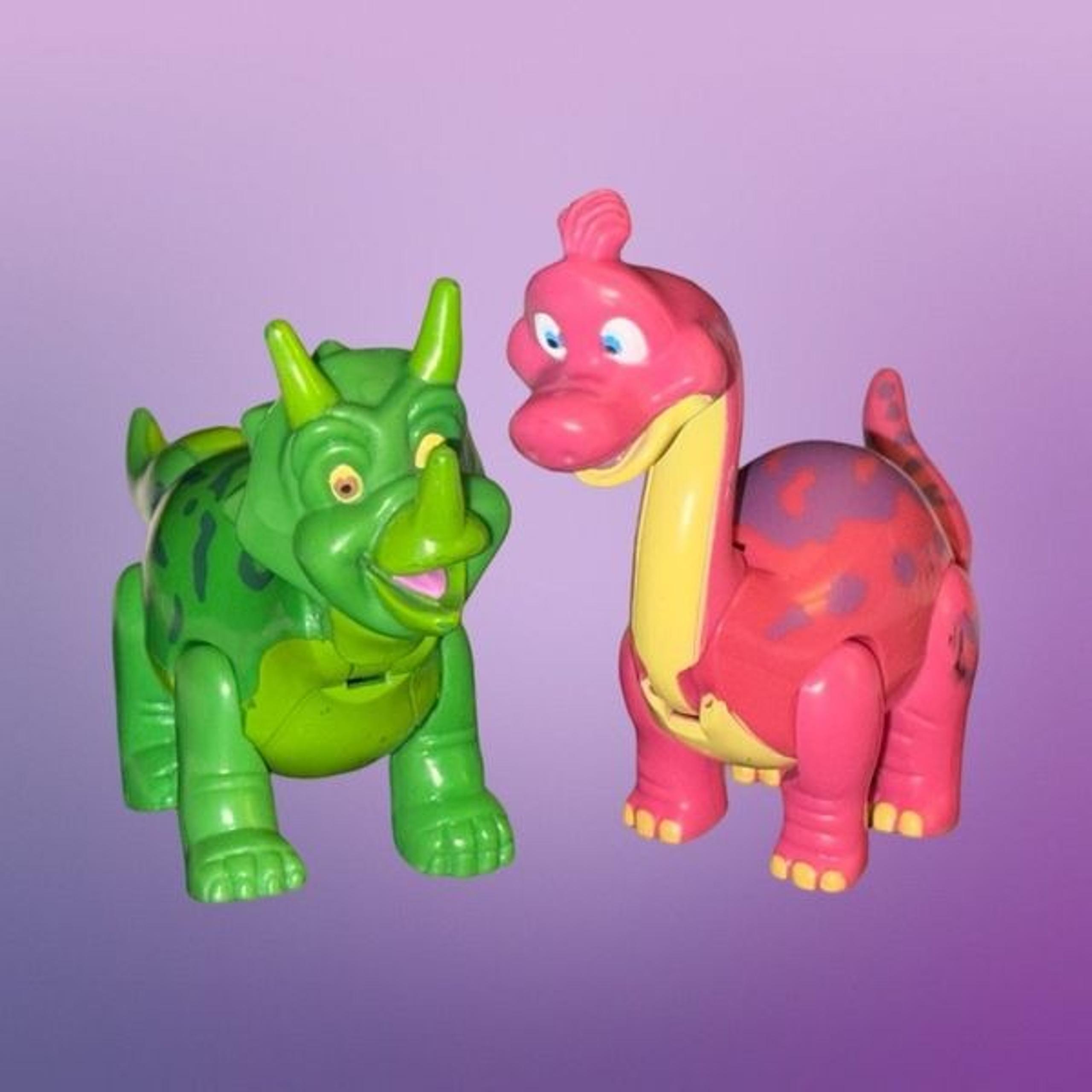 Downtown Disney T-Rex Cafe Action Figure Dinosaurs Souvenir PINK & GREEN B22