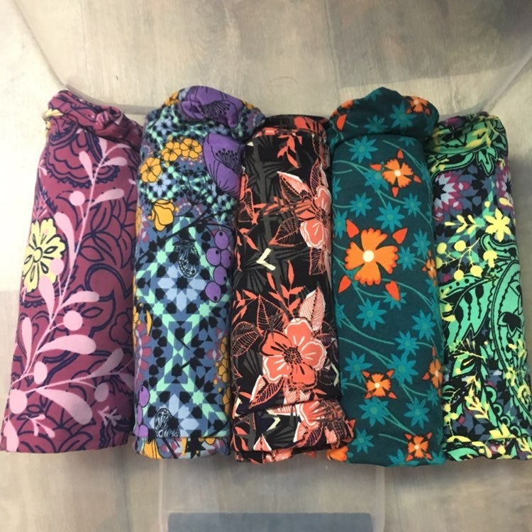 LuLaroe Lot of 5 TC Floral Leggings, BNW