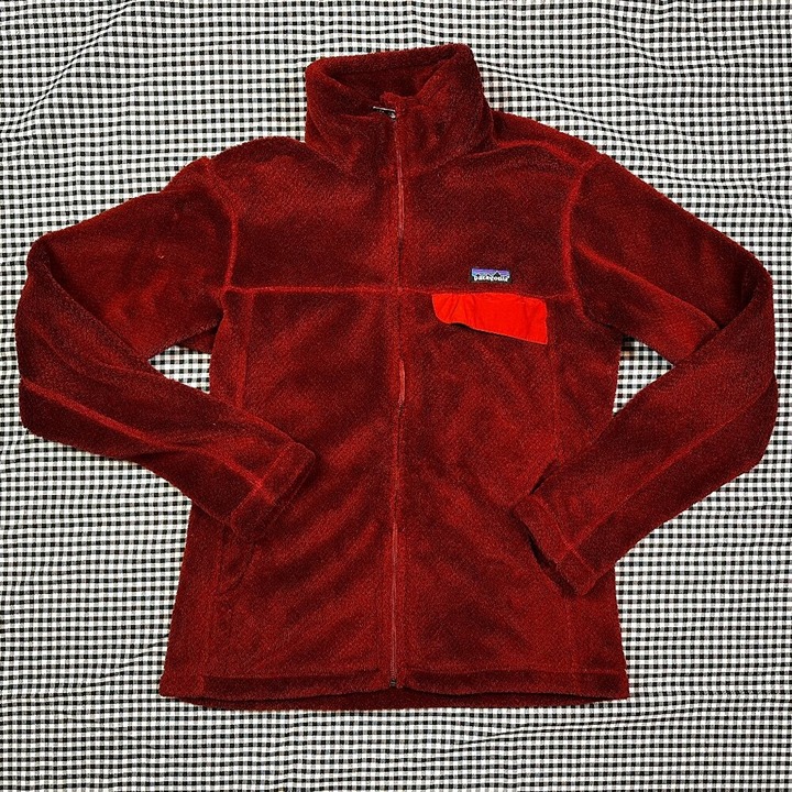 Patagonia Re-Tool Full Zip Sweatshirt Jacket Burgundy Red Womens Size Medium