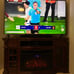 Media console with electric chimney