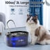 Cat Water Fountain, 3L/100oz Super Silent Pet Water Fountains for Cats Indoor