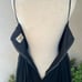 Vintage 60s cocktail dress short black chiffon satin beaded XS Jay Herbert