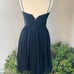 Vintage 60s cocktail dress short black chiffon satin beaded XS Jay Herbert