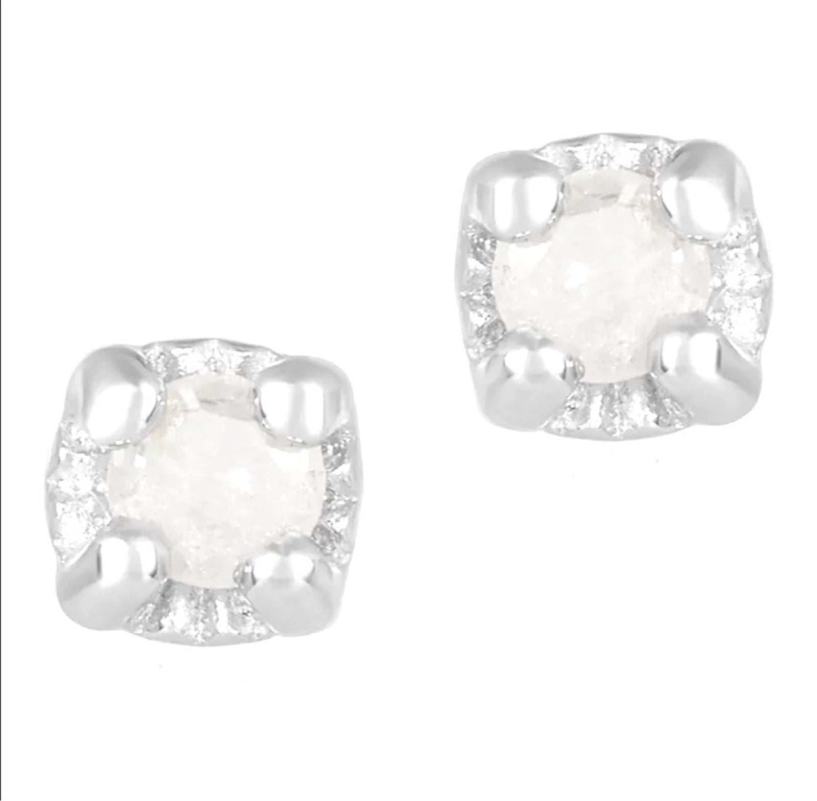 ADORNIA • Fine Diamond Studs set in Sterling Silver