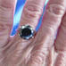 4.52ct 100% REAL NATURAL BLACK DIAMOND RING, CERTIFICATE,FR EE DIA TESTER Size 8