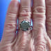 4.52ct 100% REAL NATURAL BLACK DIAMOND RING, CERTIFICATE,FR EE DIA TESTER Size 8