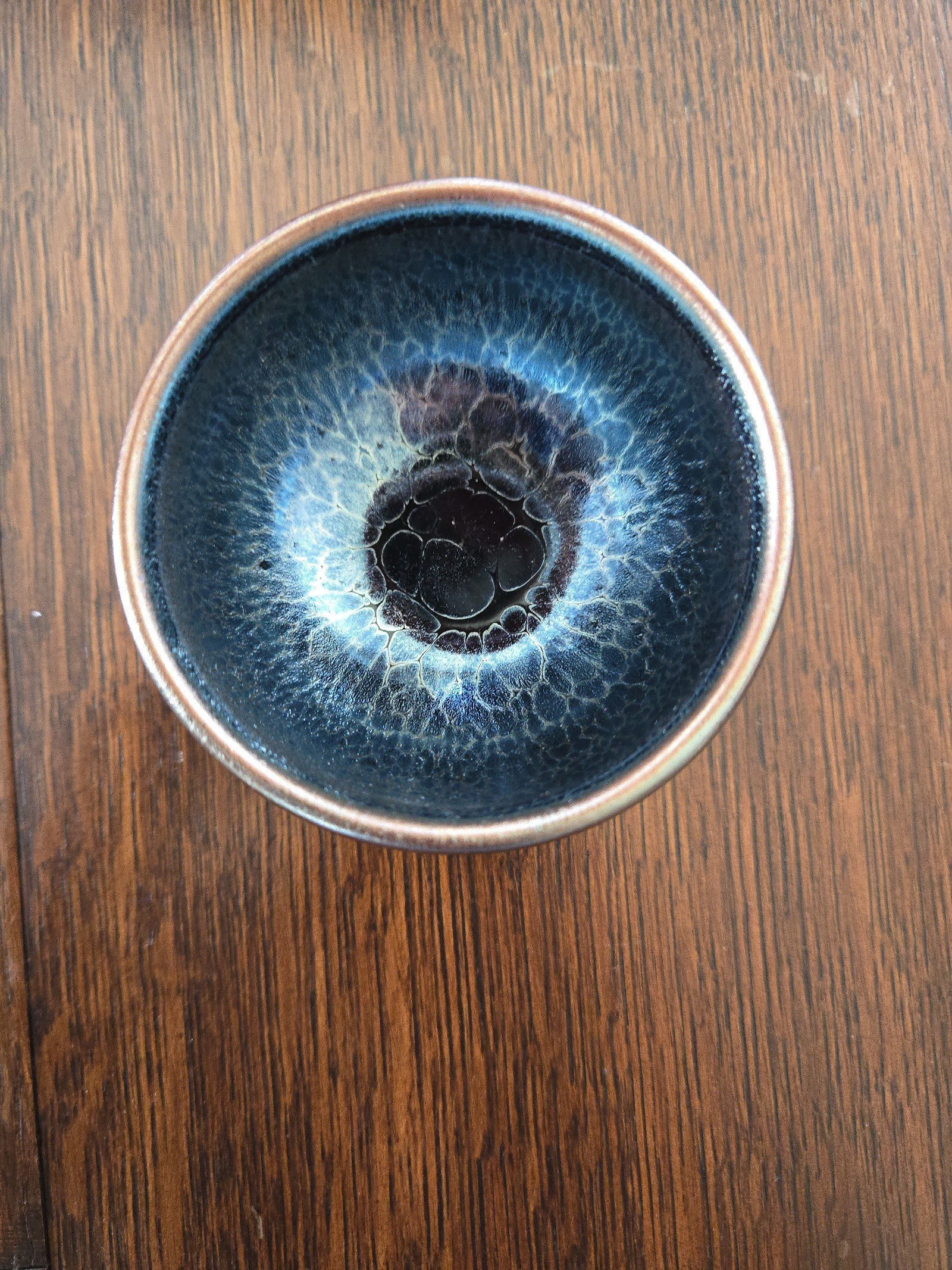 Two handmade Japanese tea cups