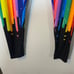 Lularoe Rainbow Paint Drip Striped Heart Leggings Sz TC T/C Pride Art Teacher