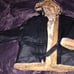 Alex + Alex Unisex 2XL Navy Blue Hooded Leather Coat
