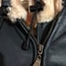 Alex + Alex Unisex 2XL Navy Blue Hooded Leather Coat