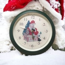 Vintage Sleeping Santa Musical Christmas Clock