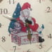 Vintage Sleeping Santa Musical Christmas Clock