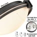 12-Inch Black Flush Mount Ceiling Light Milk Glass Shade Ceiling Light Fi