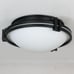 12-Inch Black Flush Mount Ceiling Light Milk Glass Shade Ceiling Light Fi