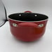 The Pioneer Woman Stock Pot 5.5 Quart Red Speckled w Glass Lid G4